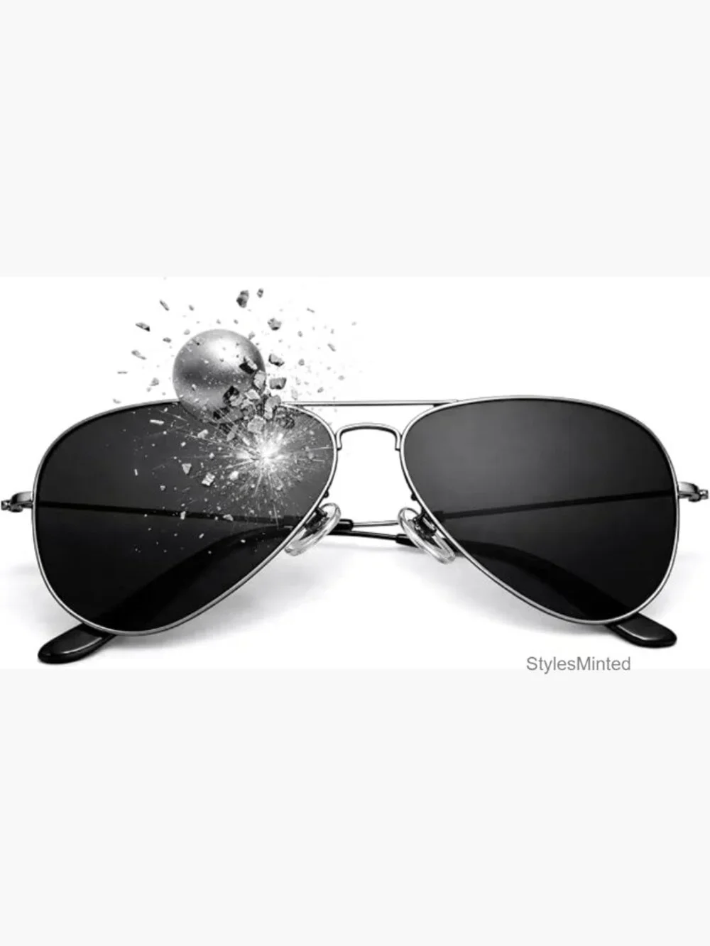 Aviator Sunglasses Polarized Tempered Glass UV400 Protection Men Women
